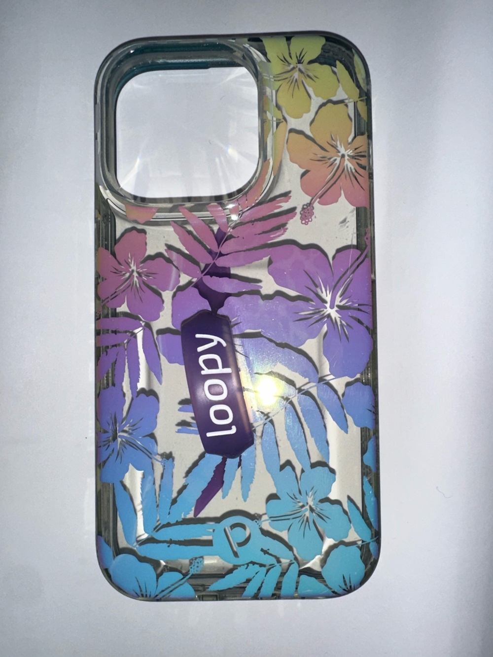 Loopy Case Clear Floral Phone Case - Purple Blue Pink Yellow IPHONE 14 pro